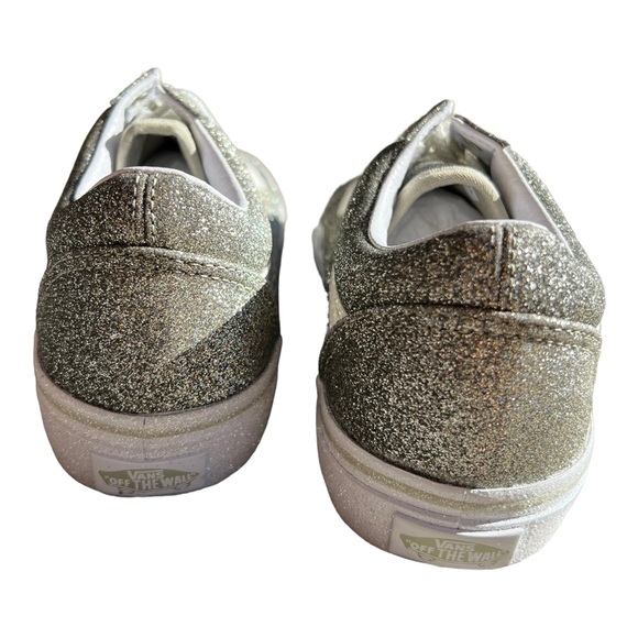 VANS old skool (Glitter) moss gray/true white NWT sz 7 - Picture 2 of 8